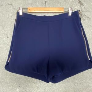 LucyParis Navy side zipper shorts